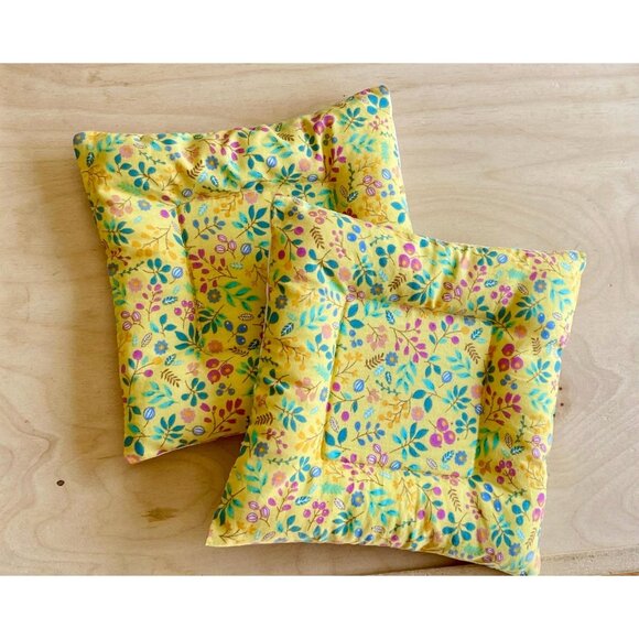 4 Easter Spring theme Bunny Coasters, reversible coasters, rabbit berry, floral, - Picture 3 of 4